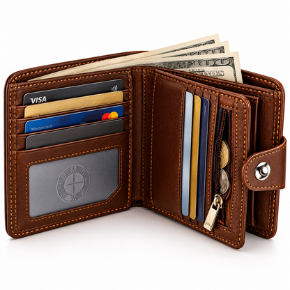 Men’s Premium Compact Leather Wallet | Stylish & Functional