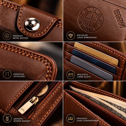 Men’s Premium Compact Leather Wallet | Stylish & Functional