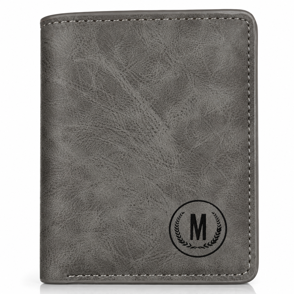 Men’s Premium Bifold Wallet – Stylish Leather-Style M Logo Wallet