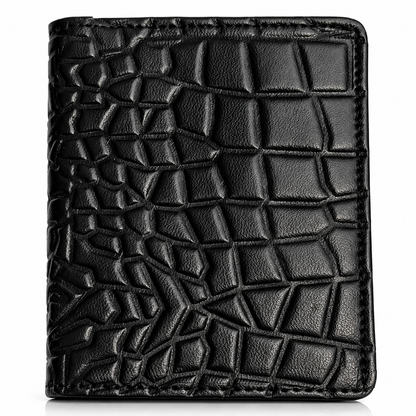 Men’s Premium Crocodile Texture Bifold Wallet – Stylish Leather-Style Wallet